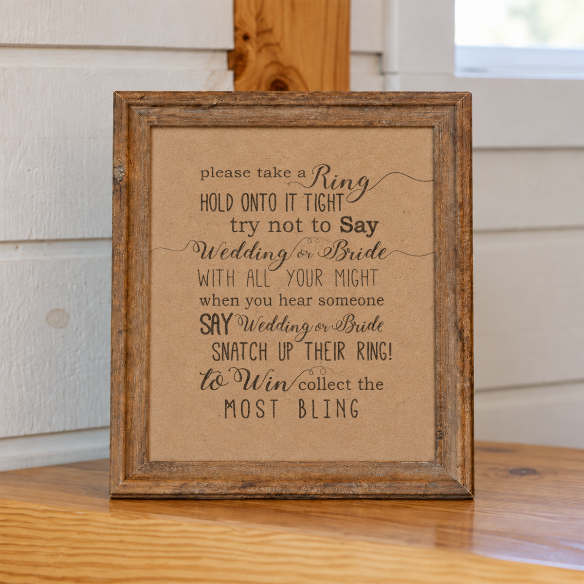 Please Take A Ring Bridal Shower Sign