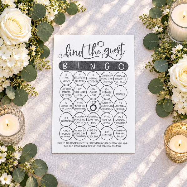 Find The Guest Bingo Bridal Shower Game