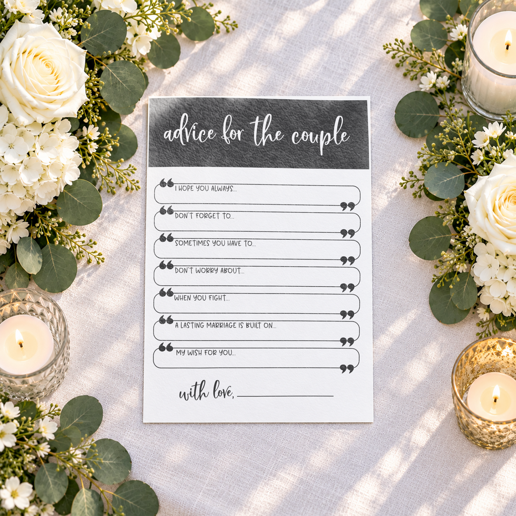 Advice for the Couple Bridal Shower Activity