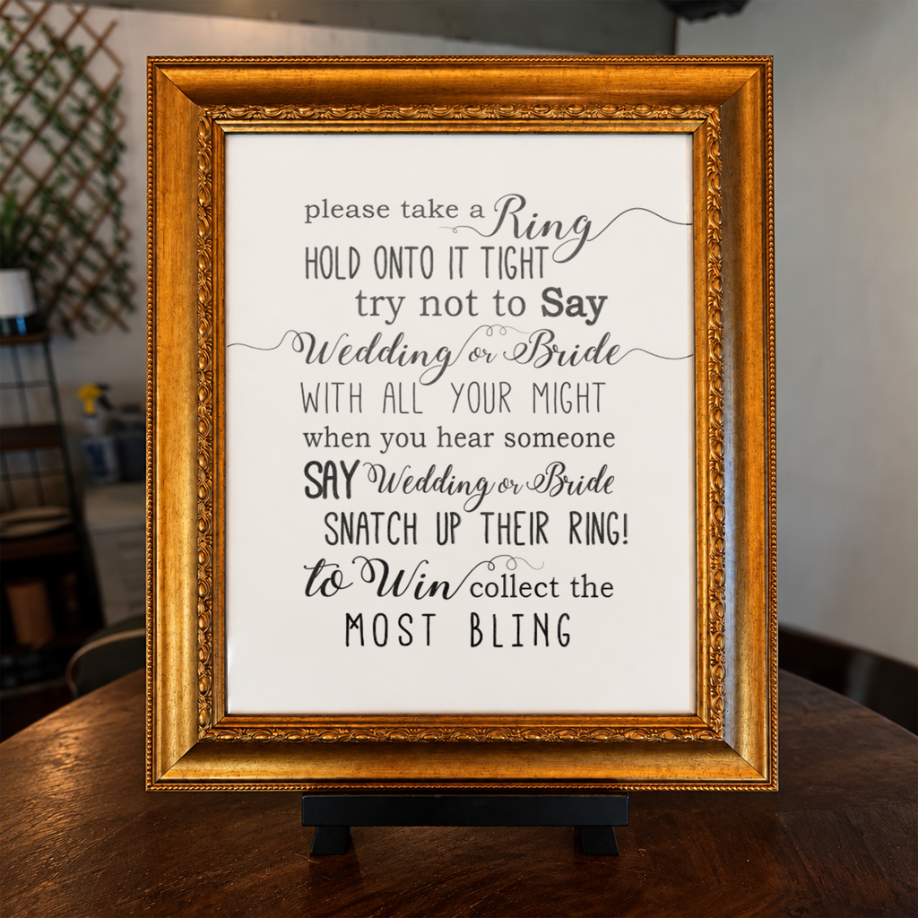 Please Take A Ring Bridal Shower Sign