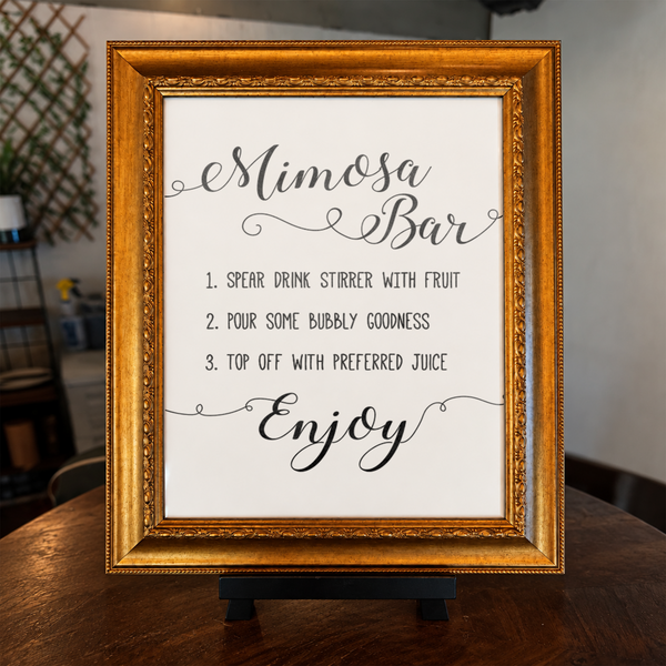 Mimosa Bar Bridal Shower Sign