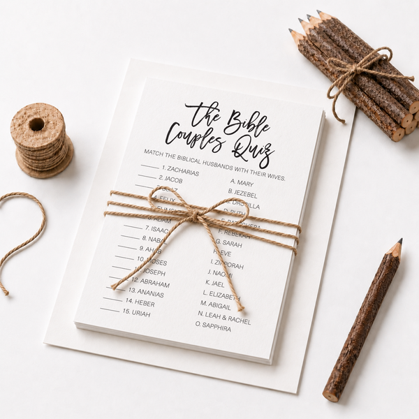 The Bible Couples Quiz Bridal Shower Game