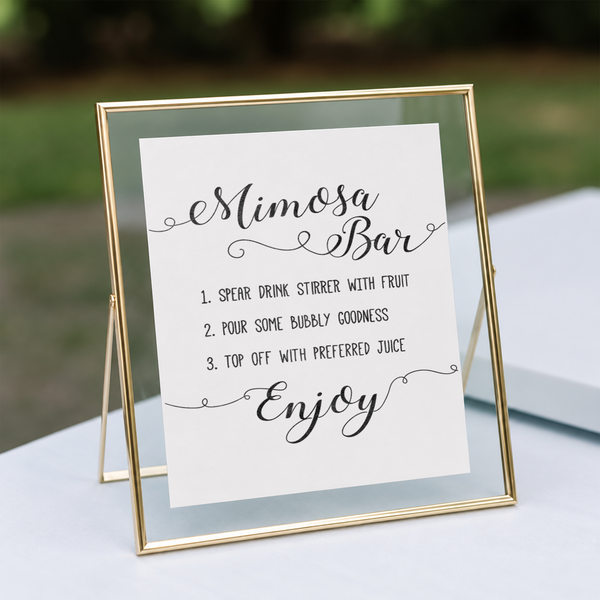 Mimosa Bar Bridal Shower Sign