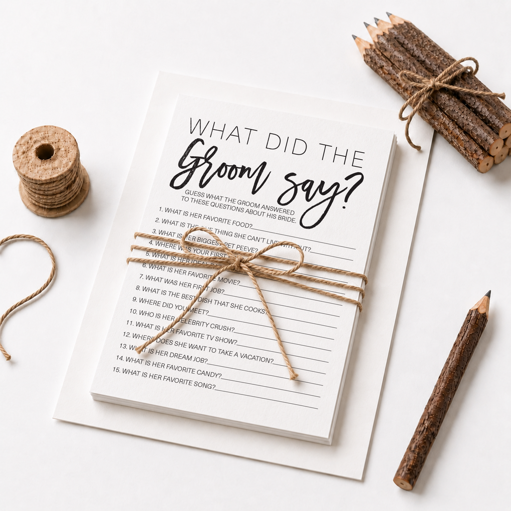 What Did The Groom Say Bridal Shower Game