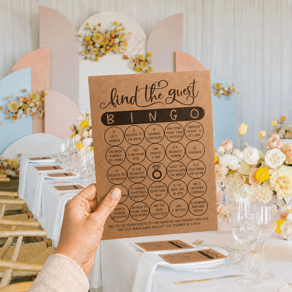 Find The Guest Bingo Bridal Shower Game