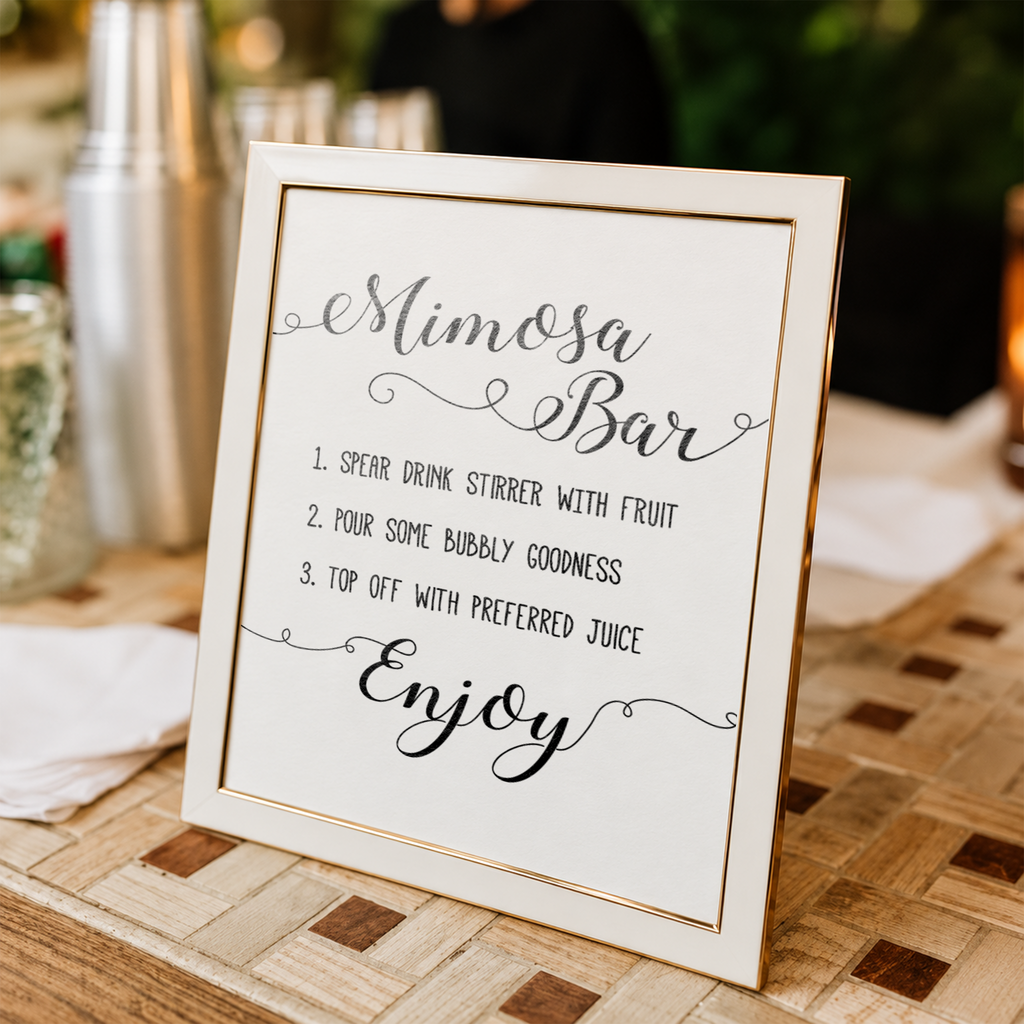 Mimosa Bar Bridal Shower Sign