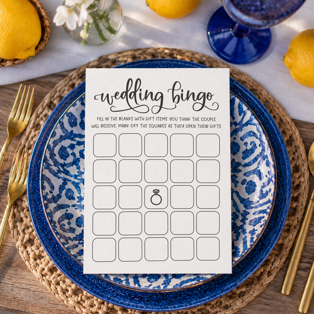 Wedding Bingo - Wedding Shower Game