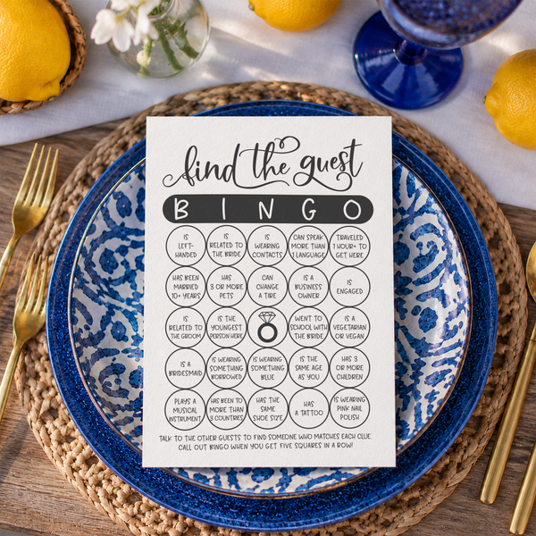 Find The Guest Bingo Bridal Shower Game