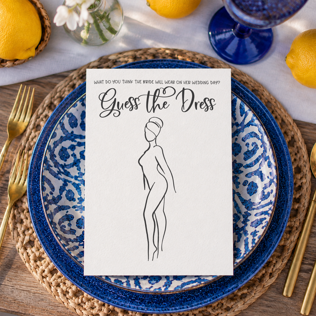 Guess the Dress Bridal Shower Game