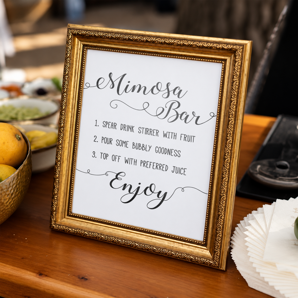 Mimosa Bar Bridal Shower Sign