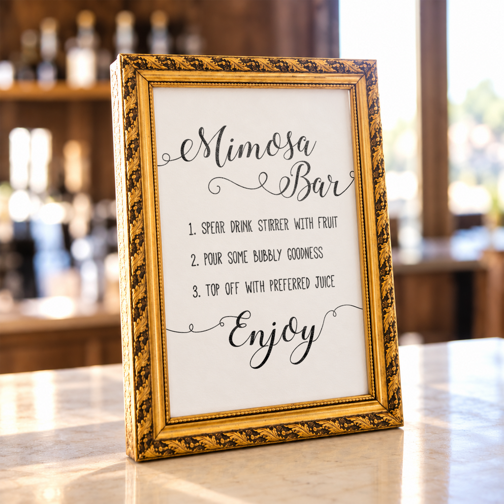 Mimosa Bar Bridal Shower Sign
