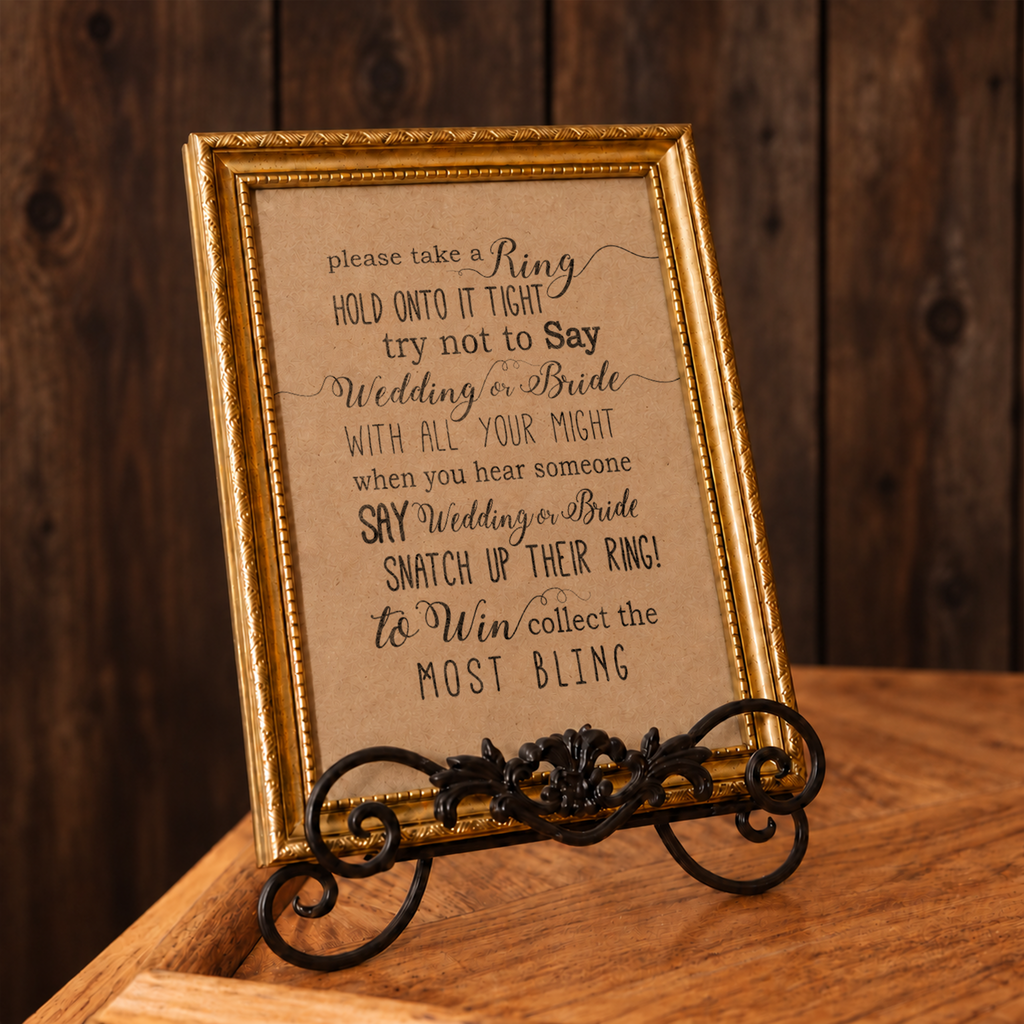 Please Take A Ring Bridal Shower Sign