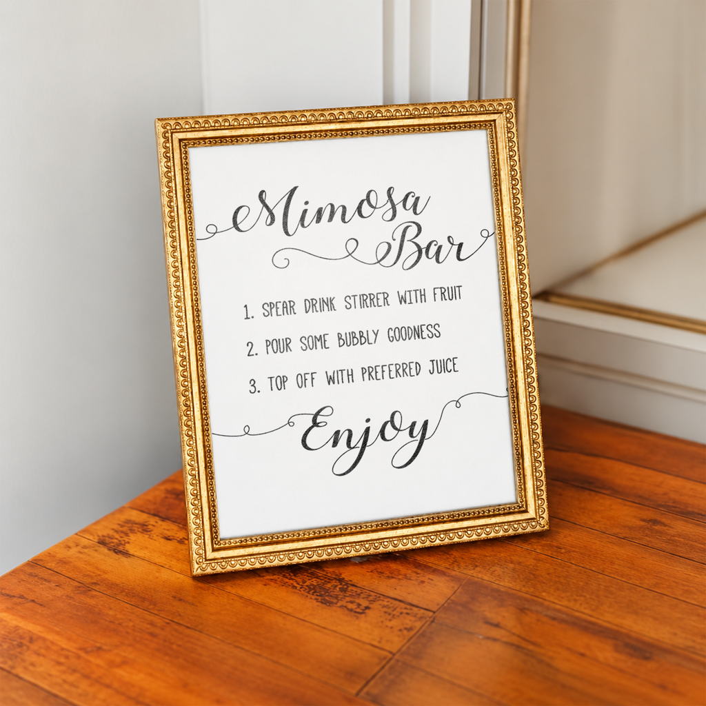 Mimosa Bar Bridal Shower Sign