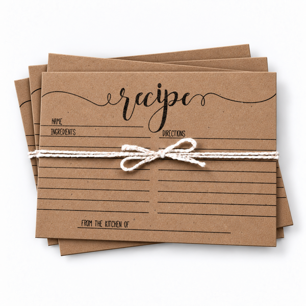 Recipe Cards - Bridal Shower Activity