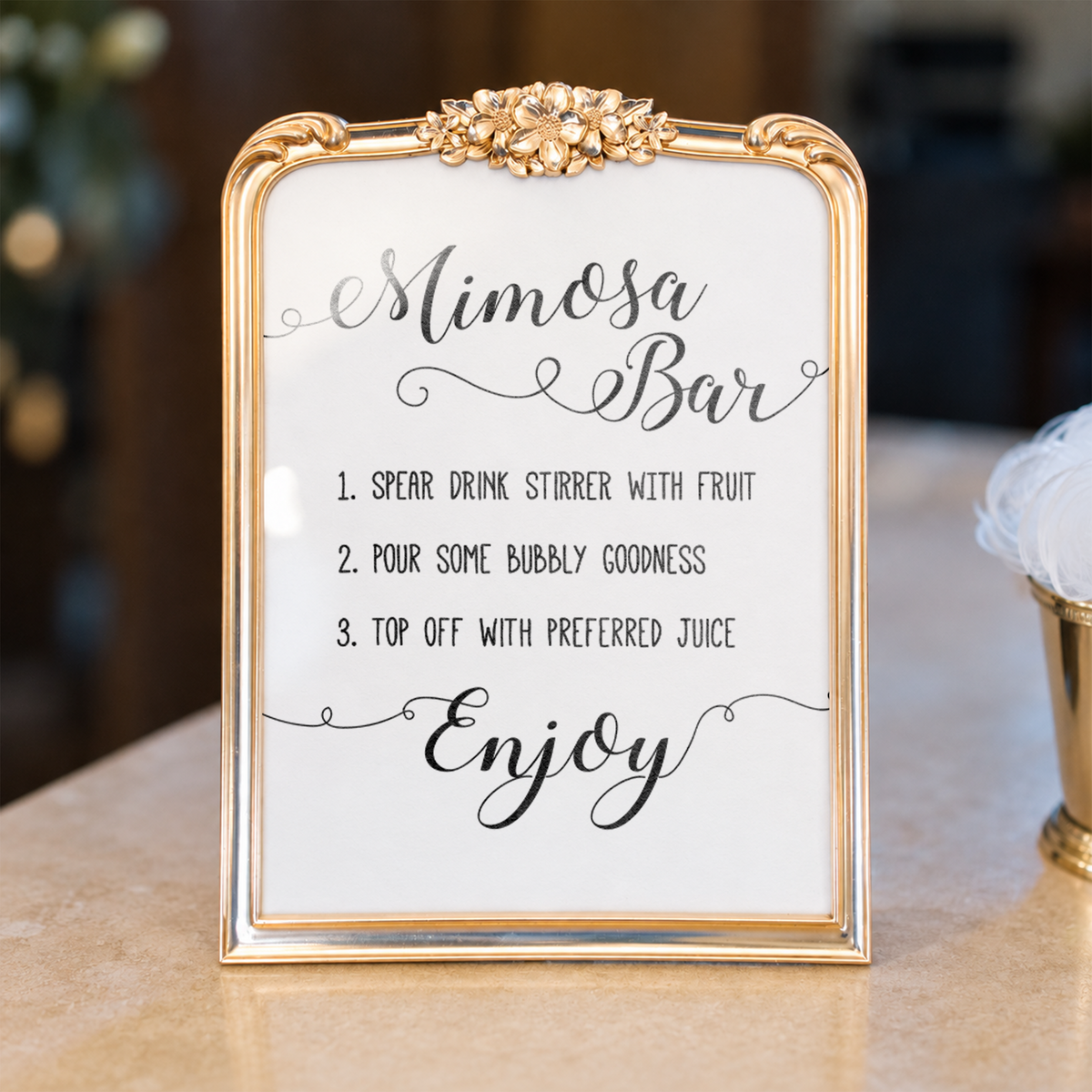 Mimosa Bar Bridal Shower Sign
