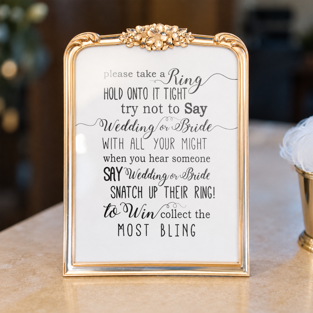 Please Take A Ring Bridal Shower Sign