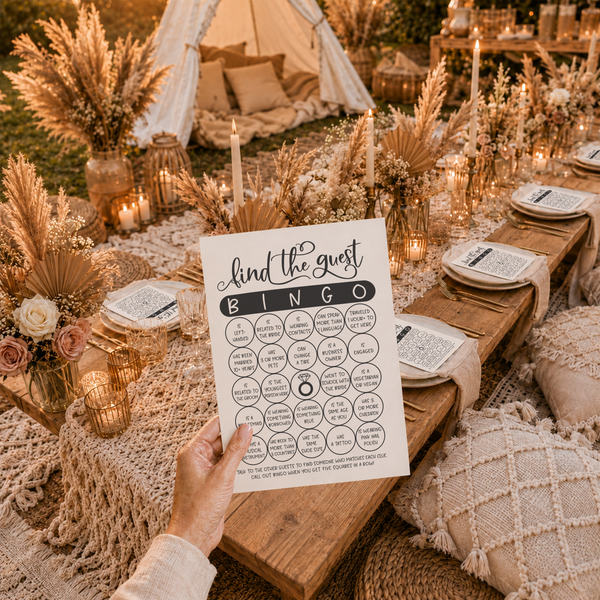 Find The Guest Bingo Bridal Shower Game