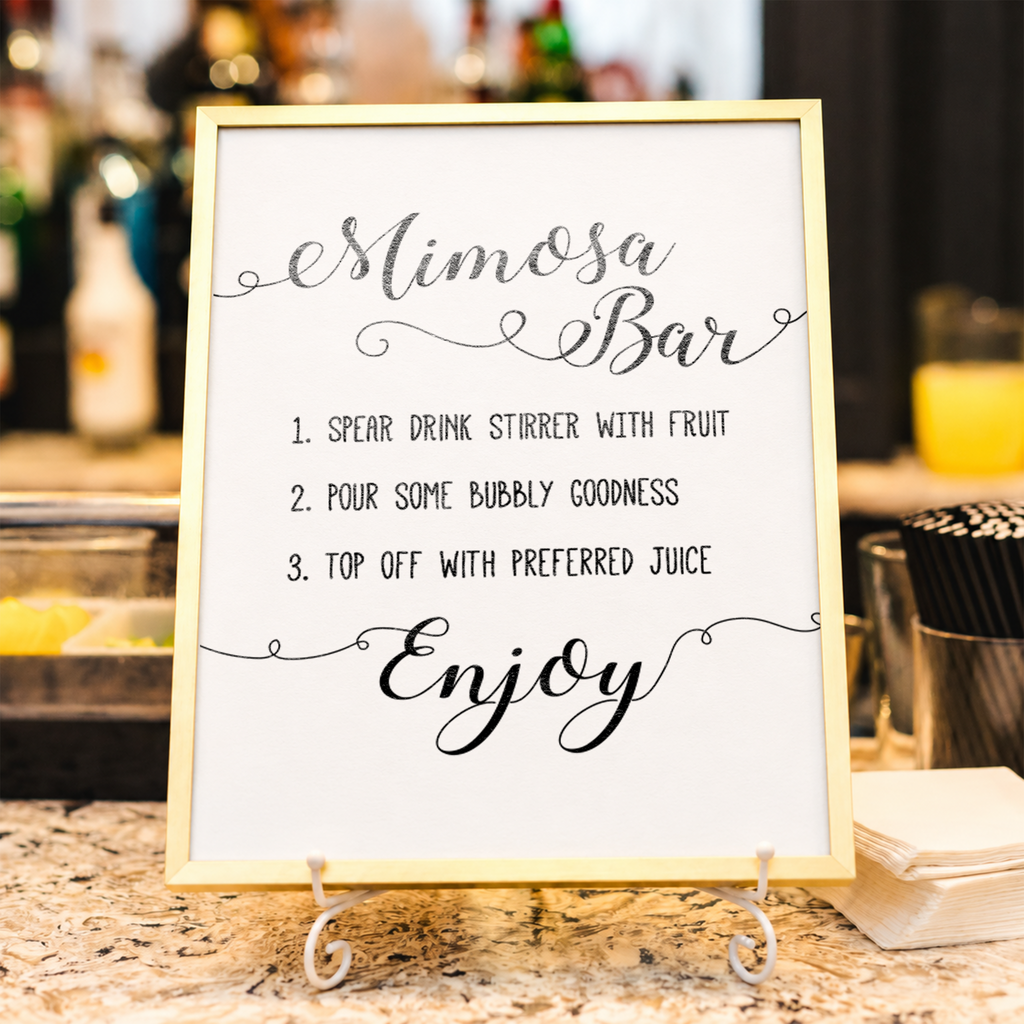 Mimosa Bar Bridal Shower Sign