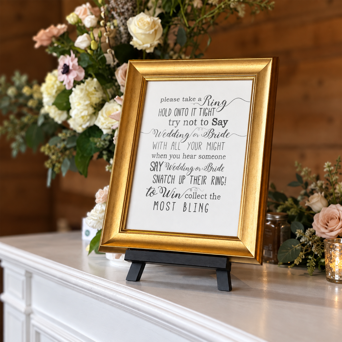 Please Take A Ring Bridal Shower Sign