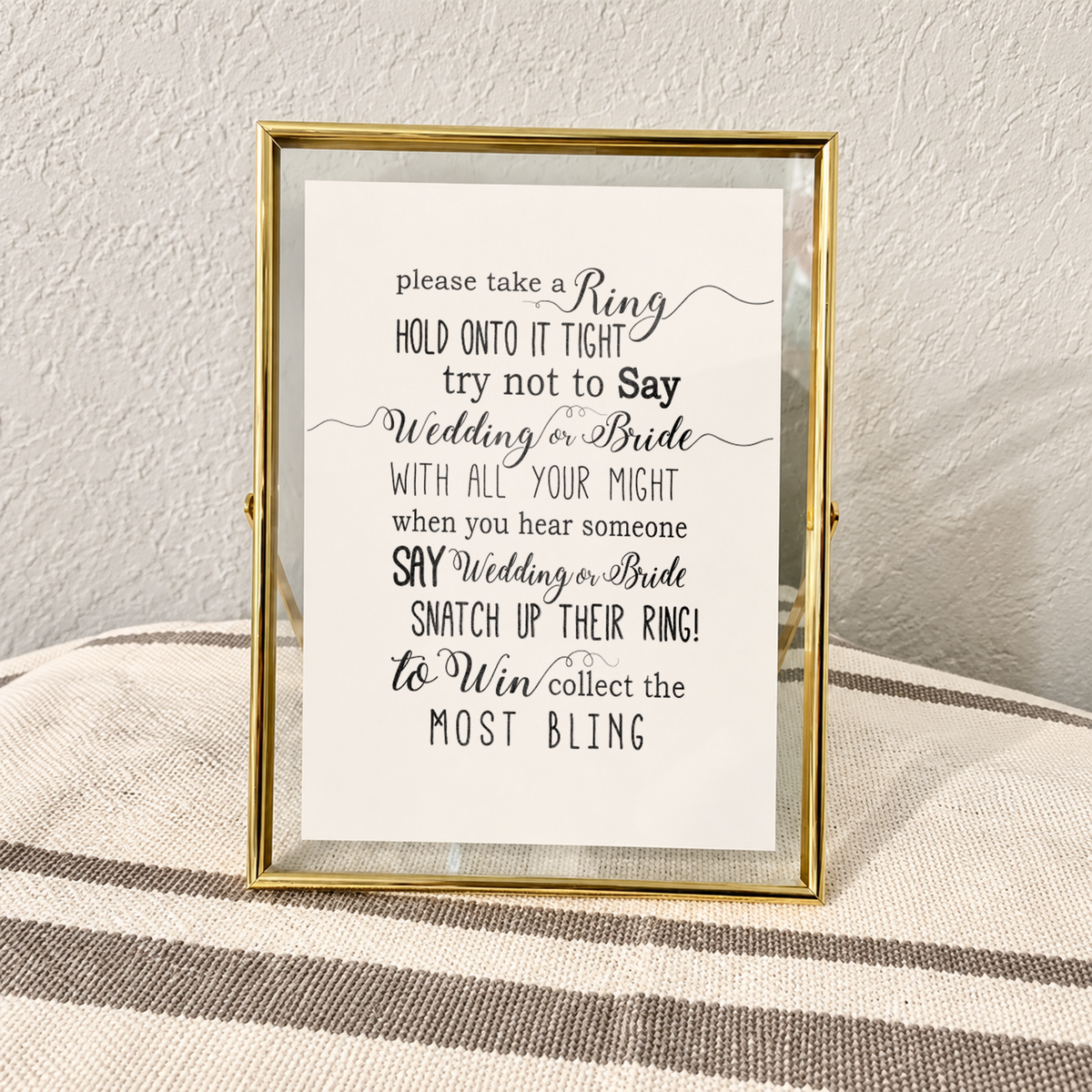 Please Take A Ring Bridal Shower Sign