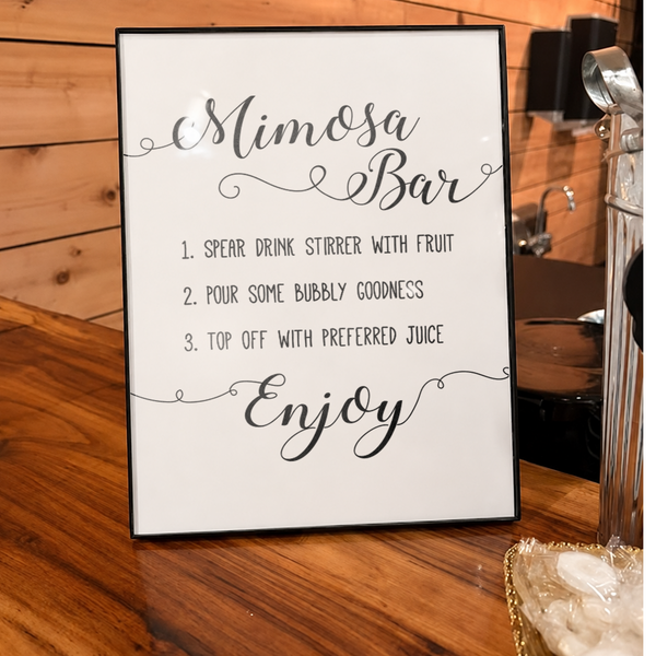 Mimosa Bar Bridal Shower Sign
