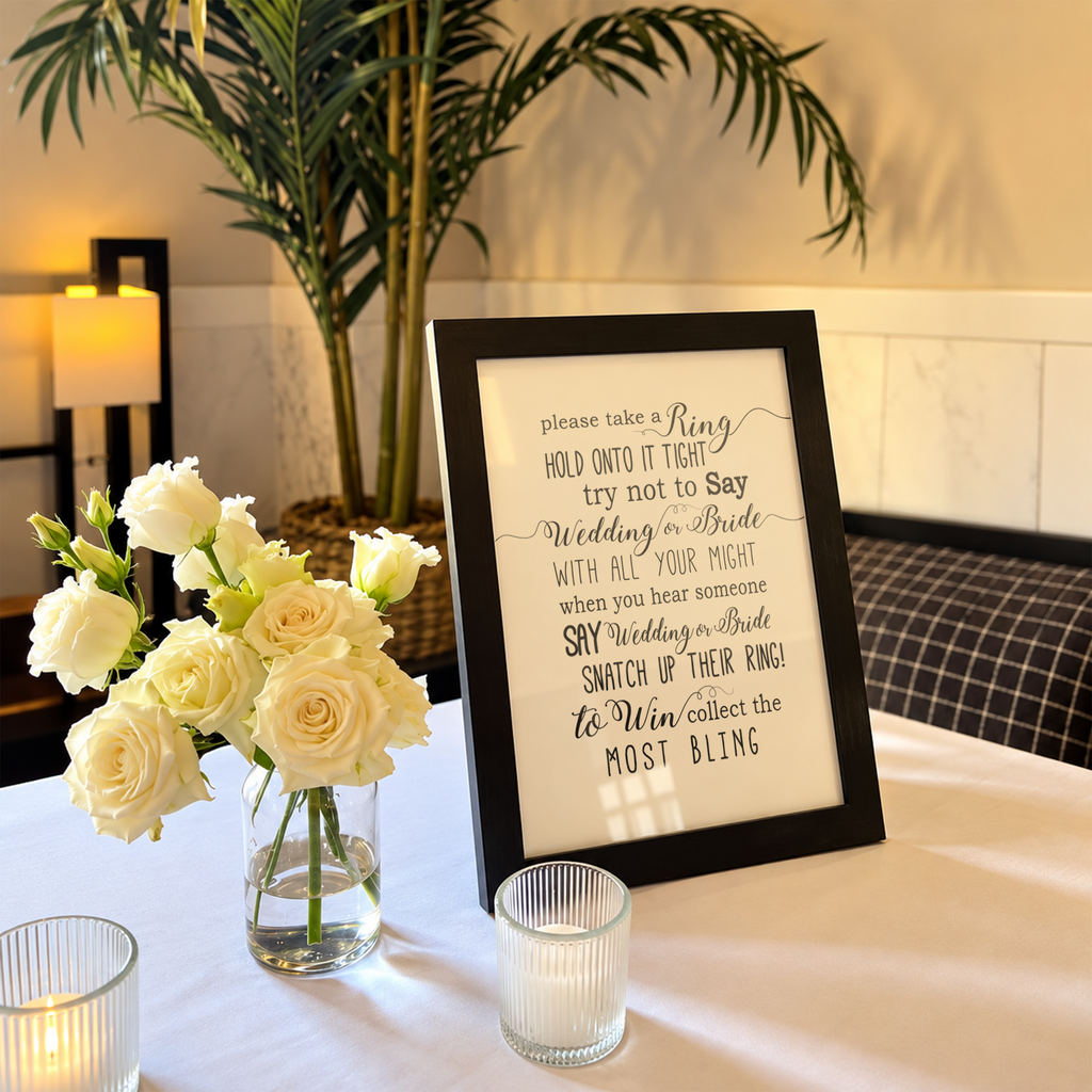 Please Take A Ring Bridal Shower Sign