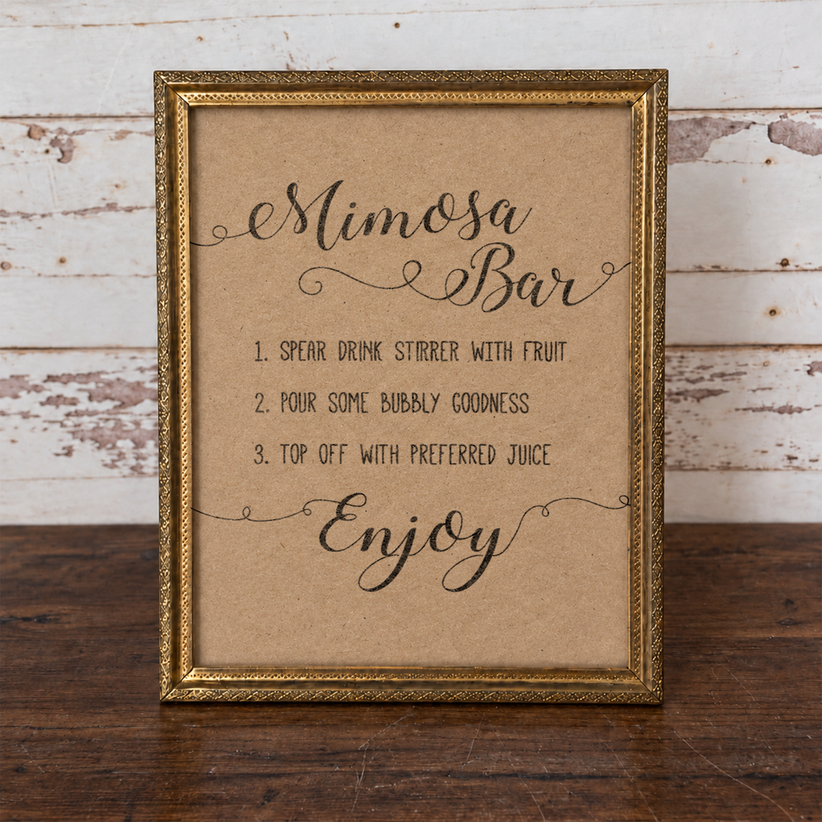 Mimosa Bar Bridal Shower Sign