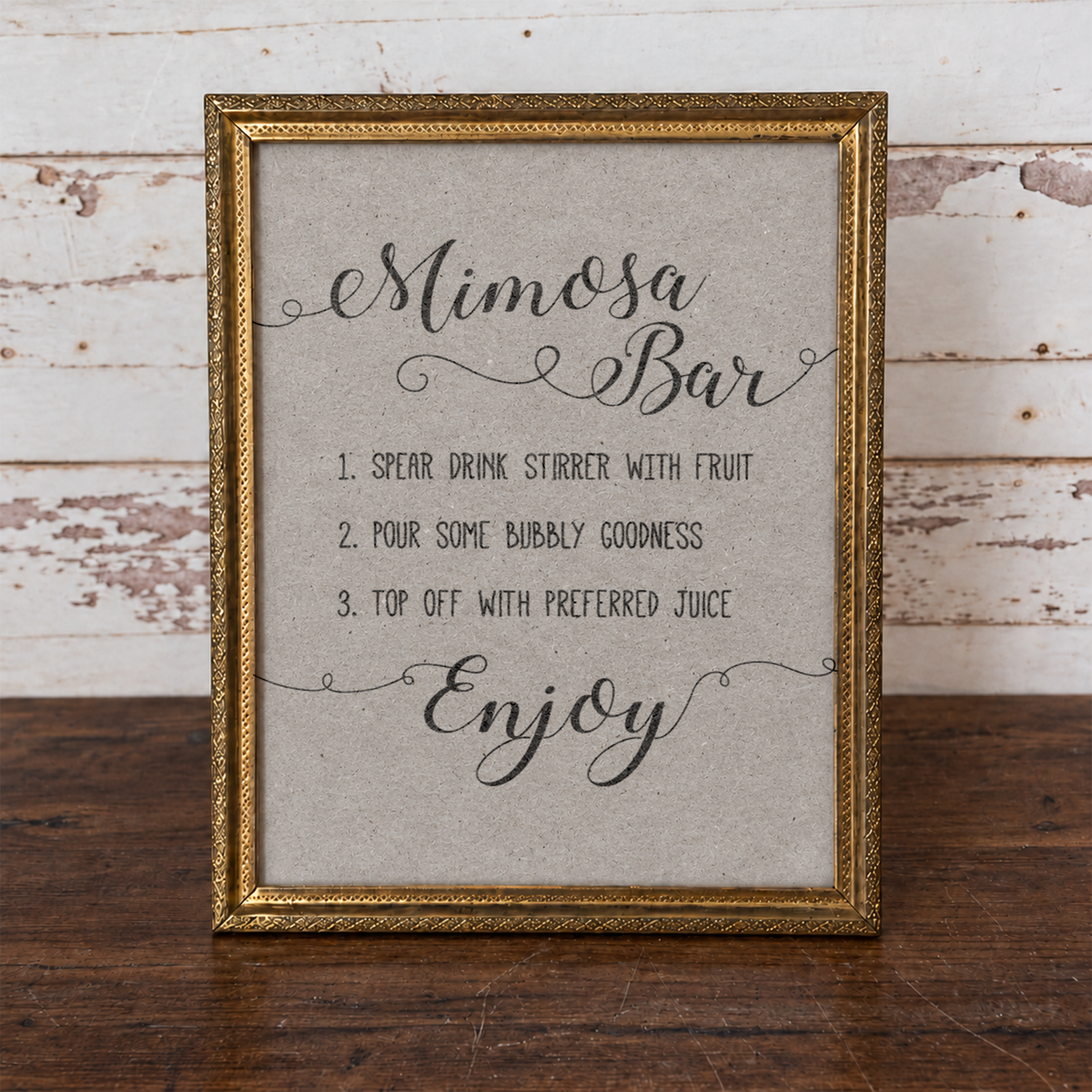 Mimosa Bar Bridal Shower Sign