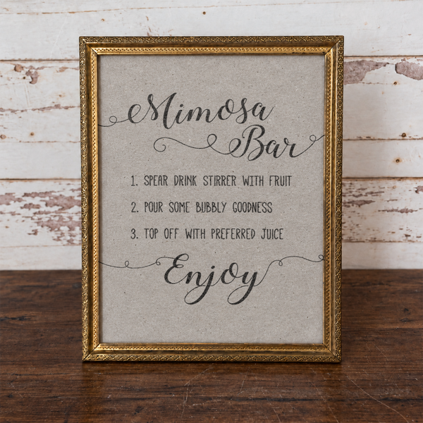Mimosa Bar Bridal Shower Sign