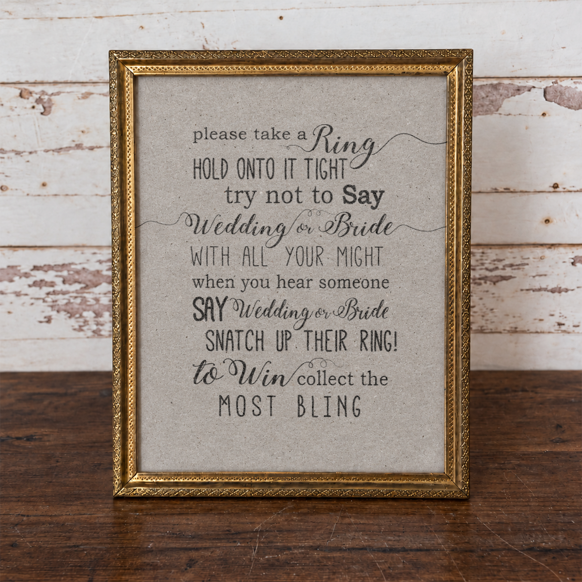 Please Take A Ring Bridal Shower Sign