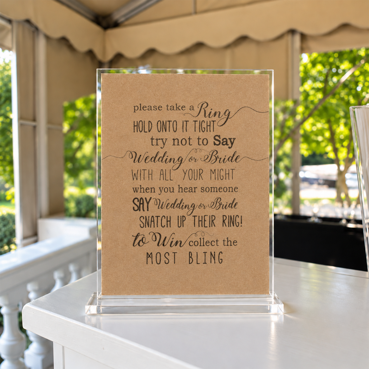 Please Take A Ring Bridal Shower Sign
