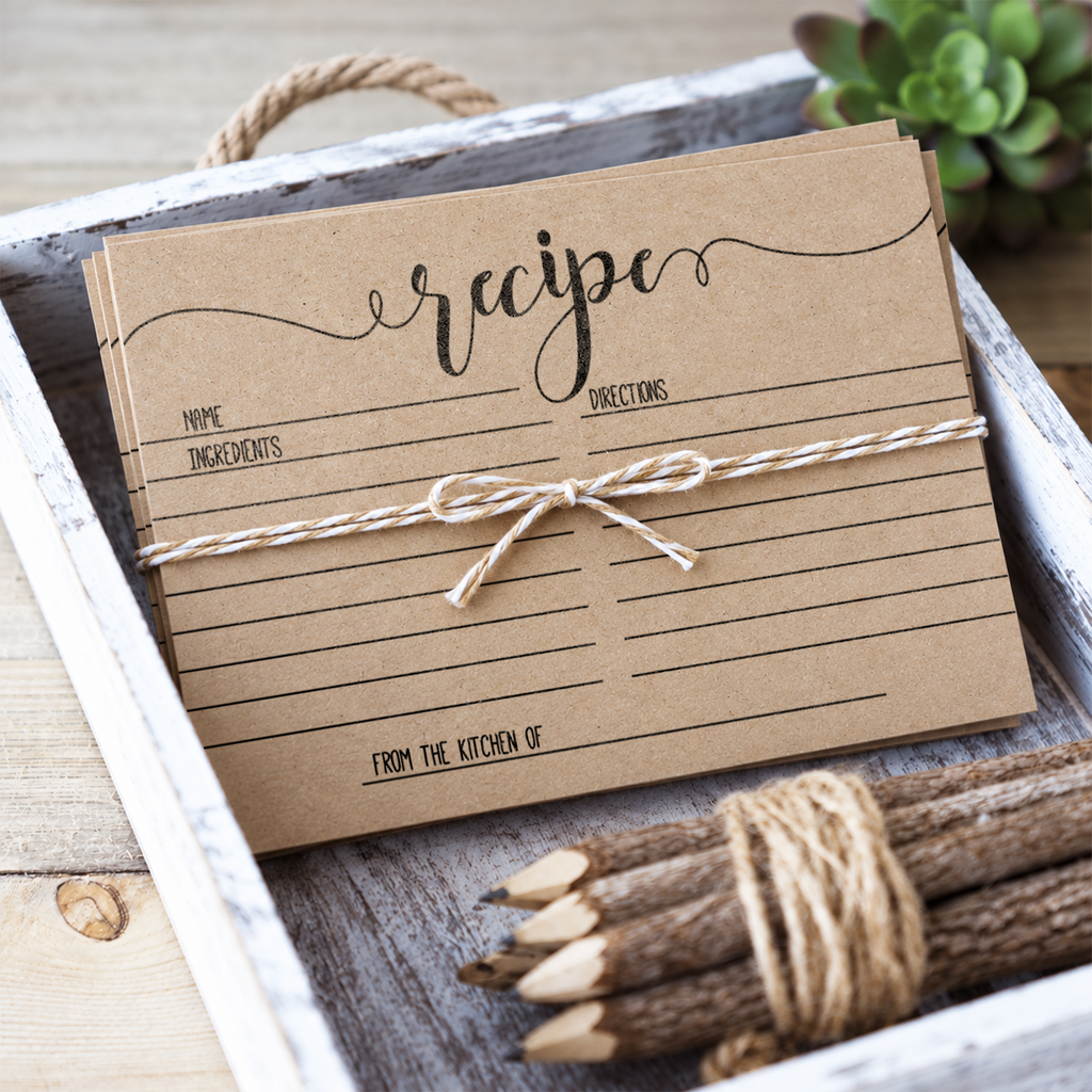 Recipe Cards - Bridal Shower Activity