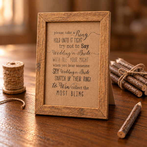 Please Take A Ring Bridal Shower Sign