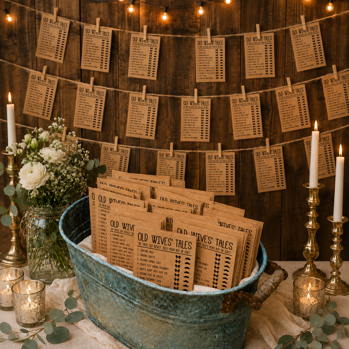 Old Wives Tales Baby Shower Game