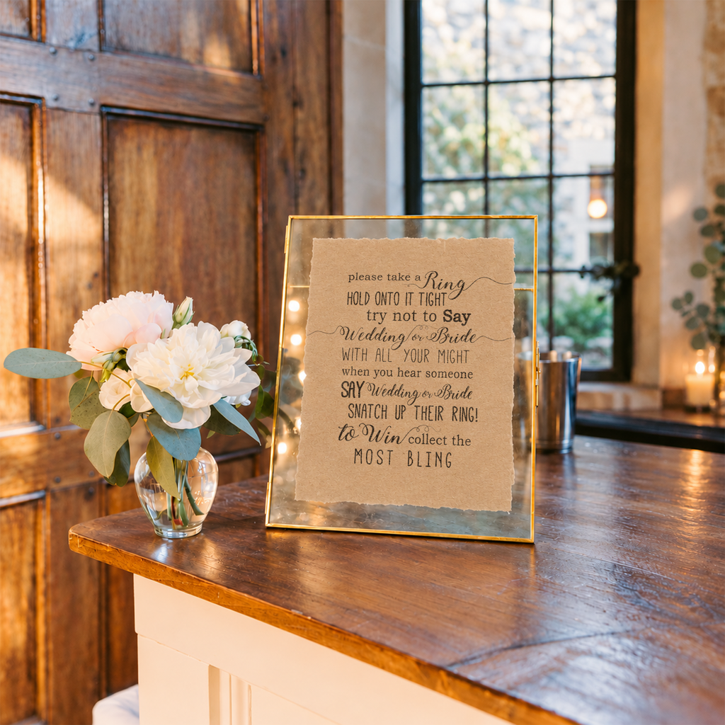 Please Take A Ring Bridal Shower Sign