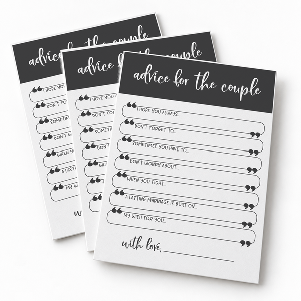 Advice for the Couple Bridal Shower Activity