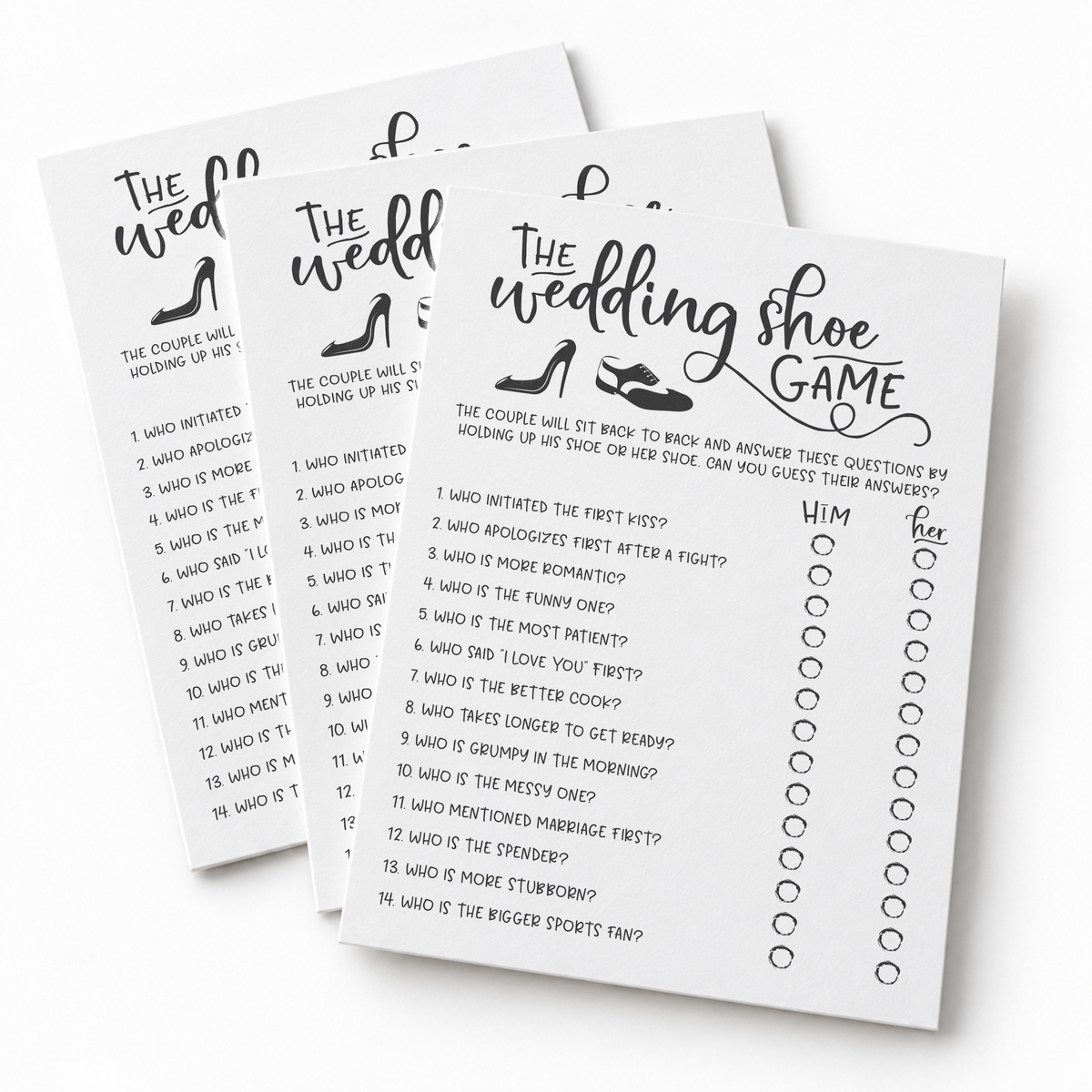 The Wedding Shoe Bridal Shower Game