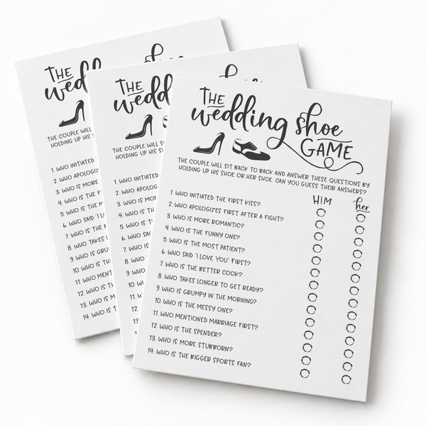 The Wedding Shoe Bridal Shower Game