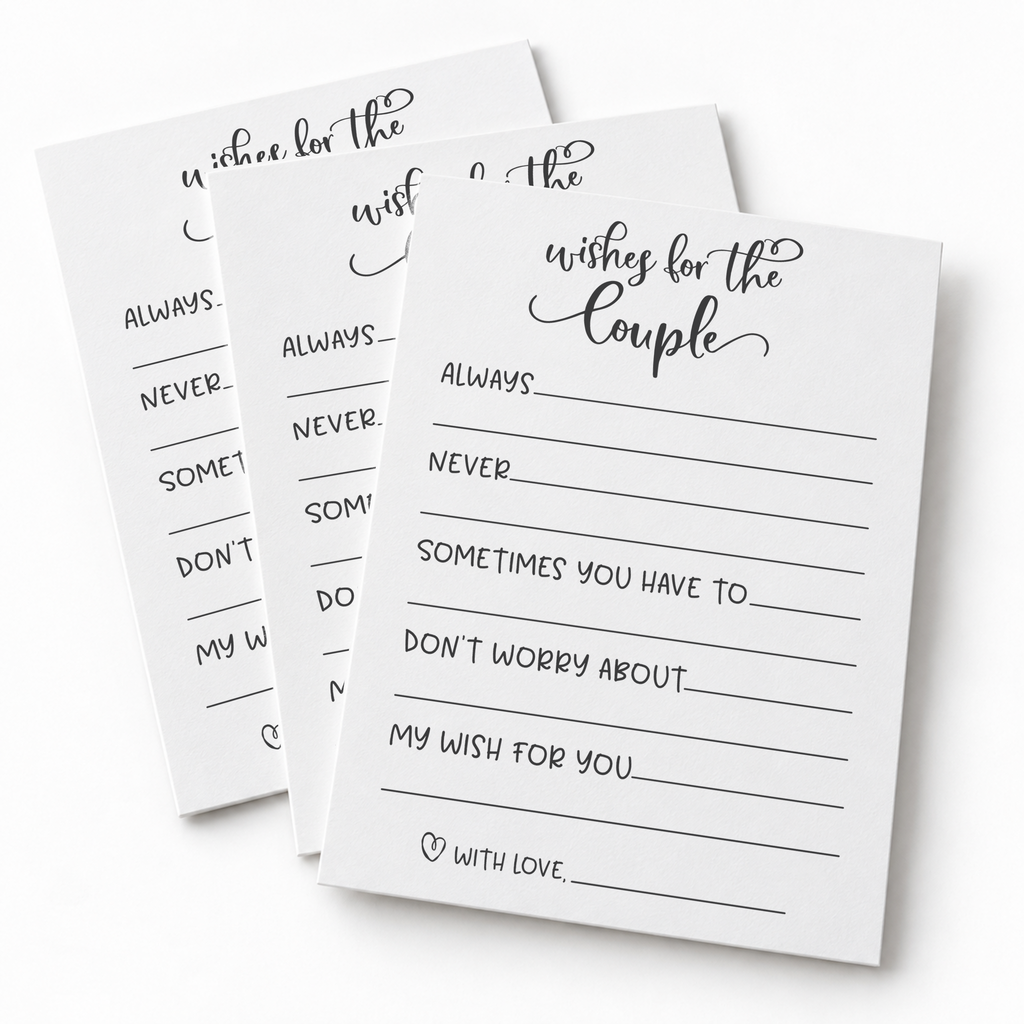 Wishes for the Couple - Bridal Shower Activity