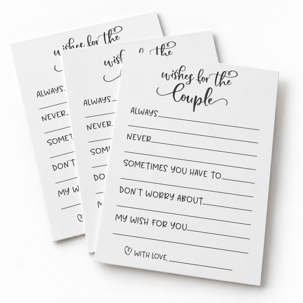 Wishes for the Couple - Bridal Shower Activity
