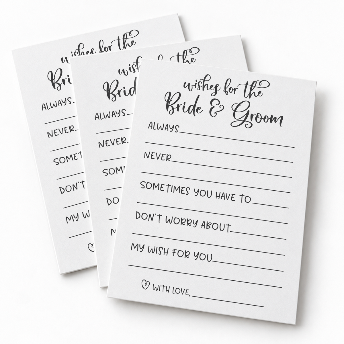 Wishes for the Bride and Groom Bridal Shower Activity