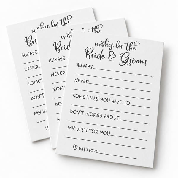 Wishes for the Bride and Groom Bridal Shower Activity