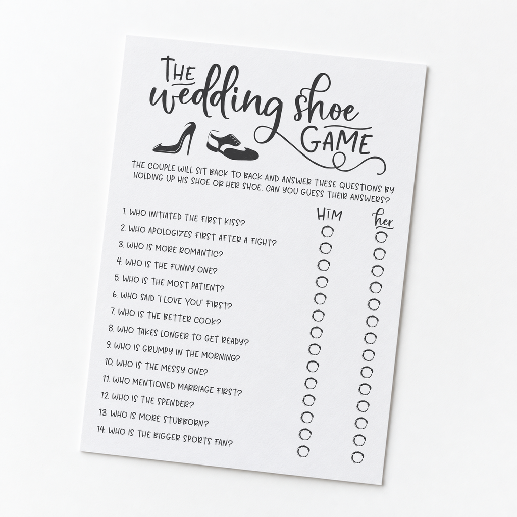 The Wedding Shoe Bridal Shower Game