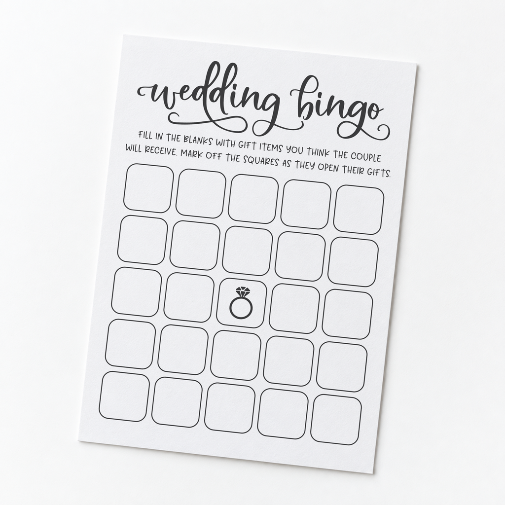 Wedding Bingo - Wedding Shower Game
