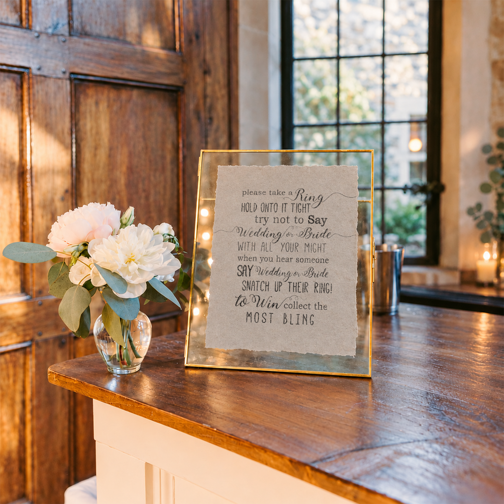 Please Take A Ring Bridal Shower Sign
