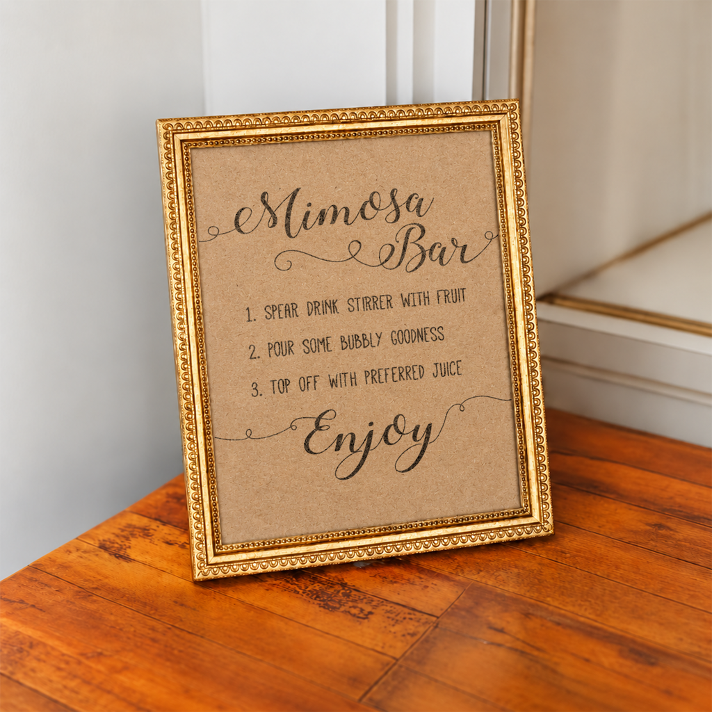 Mimosa Bar Bridal Shower Sign