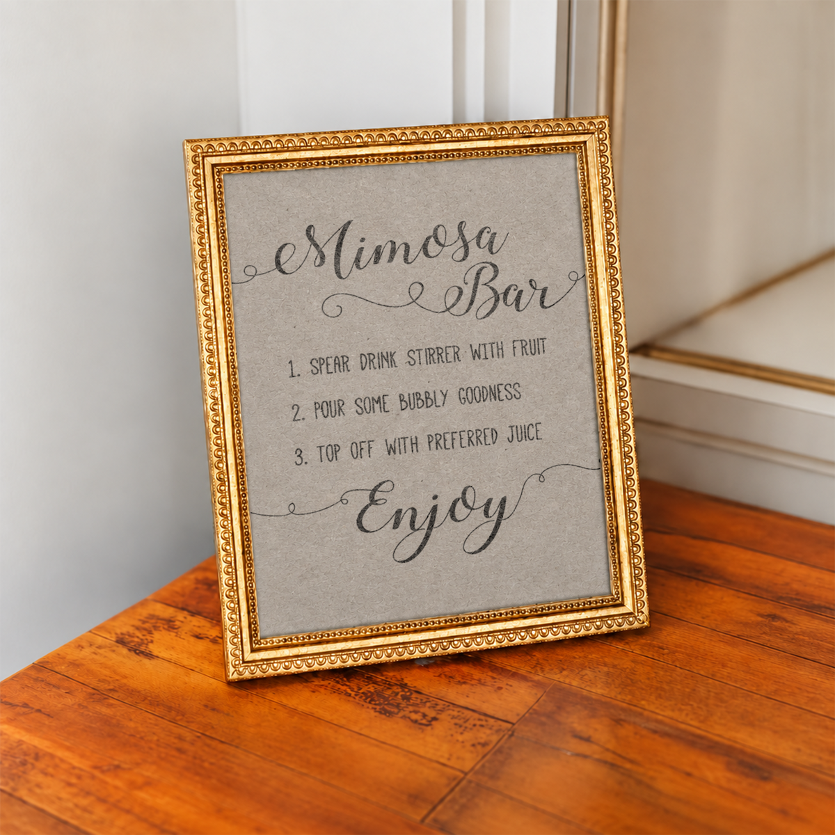 Mimosa Bar Bridal Shower Sign