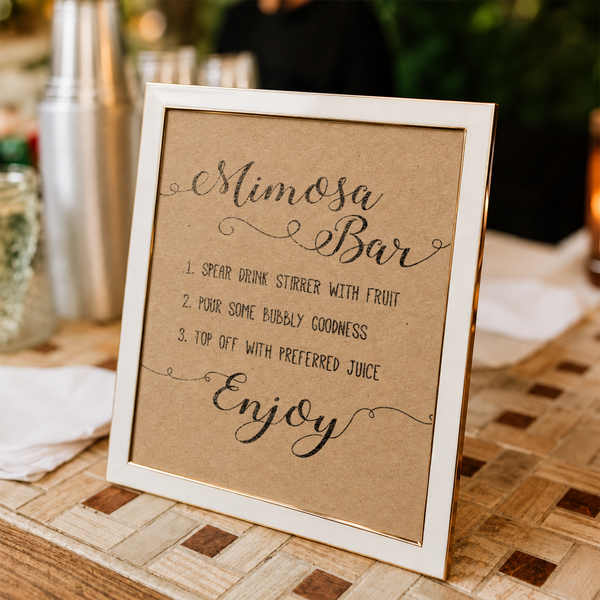 Mimosa Bar Bridal Shower Sign