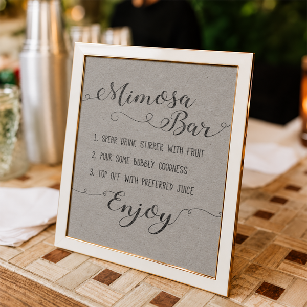 Mimosa Bar Bridal Shower Sign