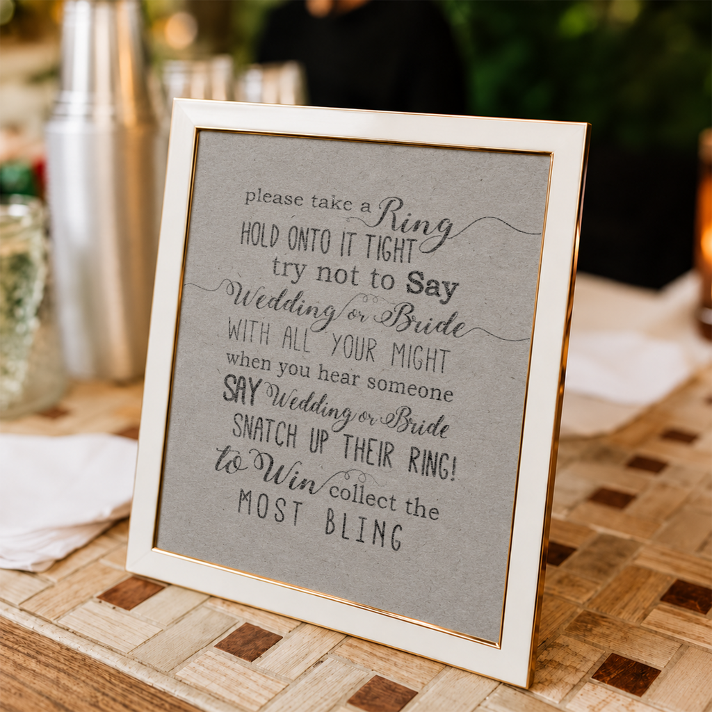 Please Take A Ring Bridal Shower Sign